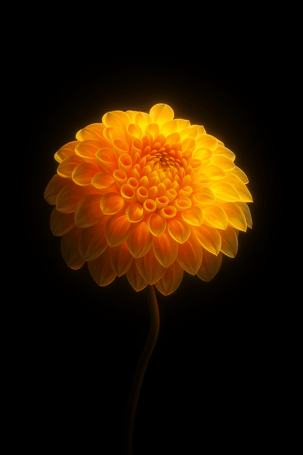 Het eindresultaat aan de muur - chiaroscuro botanical photography print als Diasec limited edition